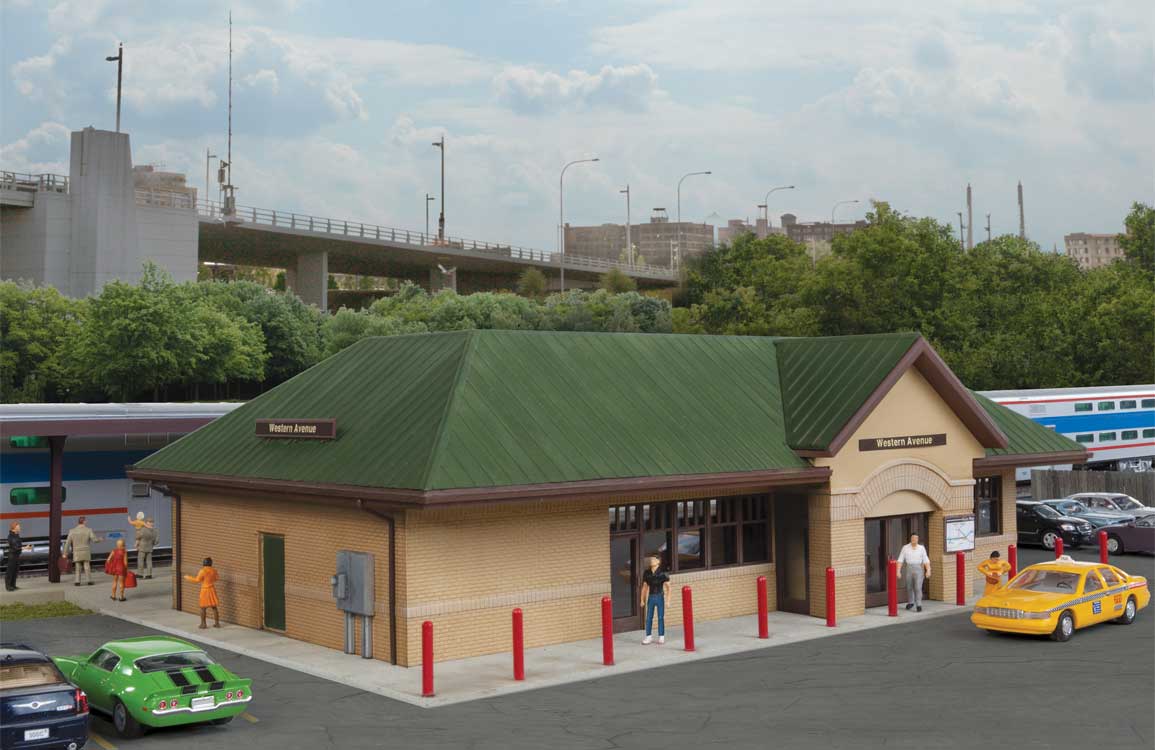 Walthers Cornerstone 4095 HO Scale Modern Suburban Station - Kit - 10-7/16 x 6-1/2 x 3-1/8" 26.5 x 16.5 x 7.9cm