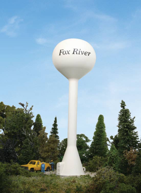 Walthers Cornerstone 3528 HO Scale Modern Water Tower - Kit - 9-1/2" 23.7 Tall x 3-1/8" 7.8cm Diameter