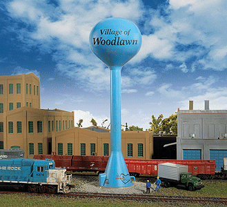 Walthers Cornerstone 3814 N Scale Modern Water Tower - Kit - 1-1/4" 3.2cm Diameter x 6-1/2" 16.5cm Tall