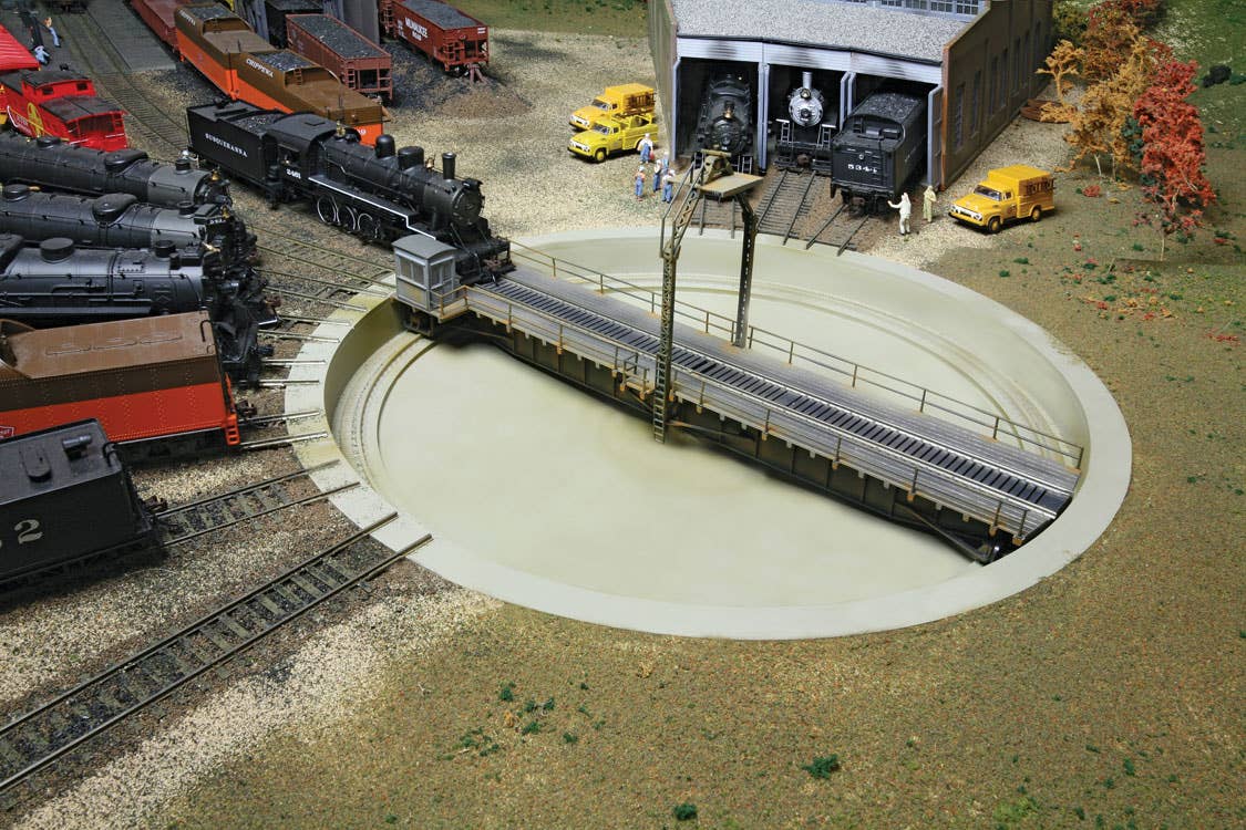 Walthers Cornerstone 2860 HO Scale Motorized 90' Turntable - Assembled - 13-3/4" 34.9cm Overall Diameter
