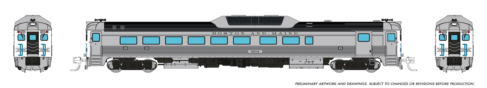 Rapido N Budd RDC-2 (Ph 2) (DC/DCC/Sound): Boston & Maine - McGinnis: #6214
