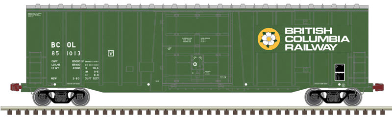 Atlas 50007926 N NSC 50' Plug Door Box Car — British Columbia Railway #851020