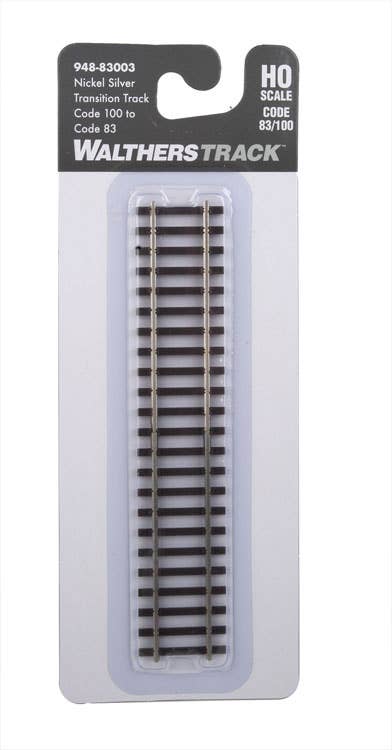 WalthersTrack 83003 HO Scale Nickel Silver Transition Track - Code 100 to Code 83