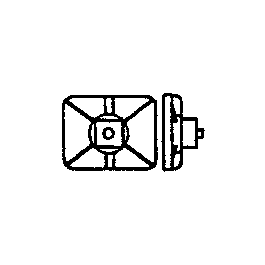 Grandt Line 5113 HO Scale Nut-Bolt-Washer (Plastic) - 2-1/2" Nut on Rectangular Washer - pkg(100)