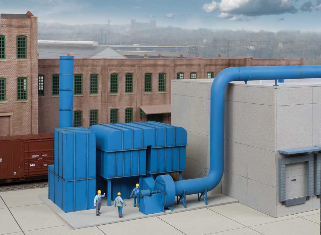 Walthers Cornerstone 4086 HO Scale Organic Vapor Air Cleaner (RTO) - Cornerstone Modern Industrial Park - Kit - 6-1/2 x 5 x 5-1/8" 16.5 x 12.7 x 13cm