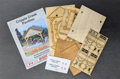 Osborn Models 1142 HO Scale Cripple Creek Pavilion - 1 kit (pavilion, 4 picnic tables, 2 trash bins)