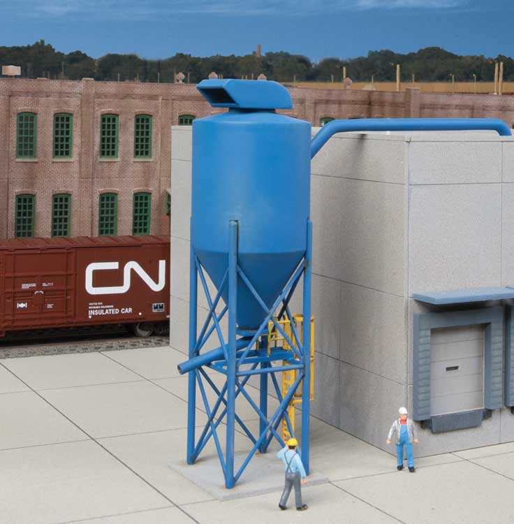 Walthers Cornerstone 4087 HO Scale Particulate Dust Cyclone - Modern Industrial Park - Kit - 1-5/8 x 1-5/8 x 5-3/16" 4.1 x 4.1 x 13.1cm