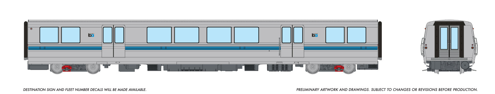 Rapido HO Bay Area Rapid Transit: B Intermediate Car