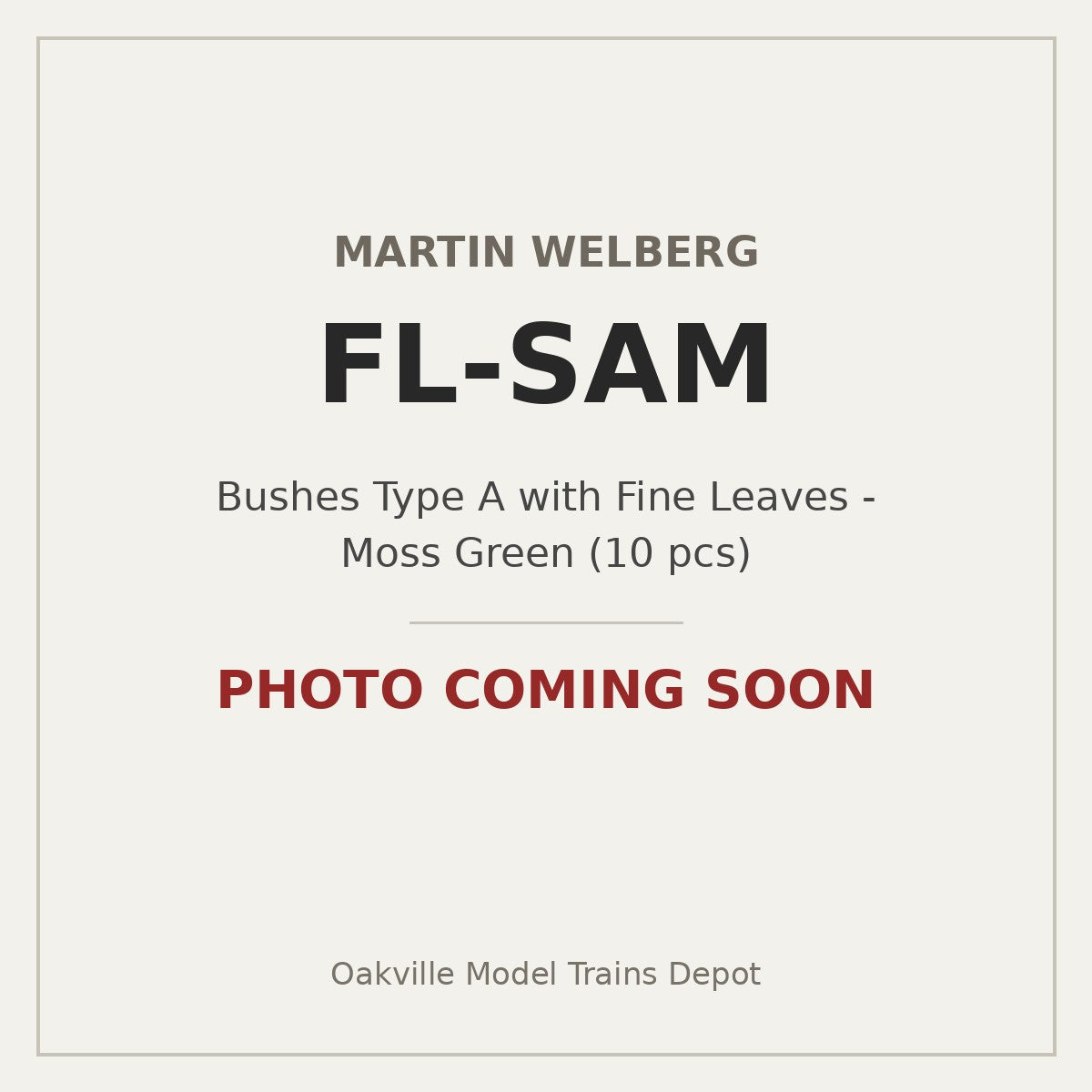 Martin Welberg FL-SAM Bushes Type A Fine Leaves Moss Green - photo coming soon
