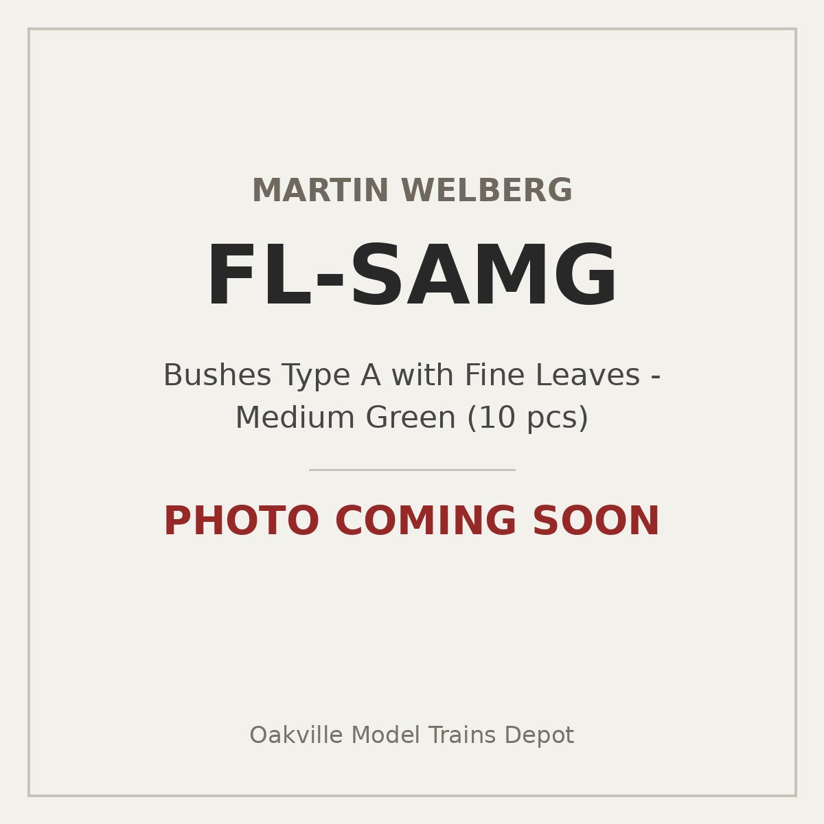 Martin Welberg FL-SAMG Bushes Type A Fine Leaves Medium Green - photo coming soon