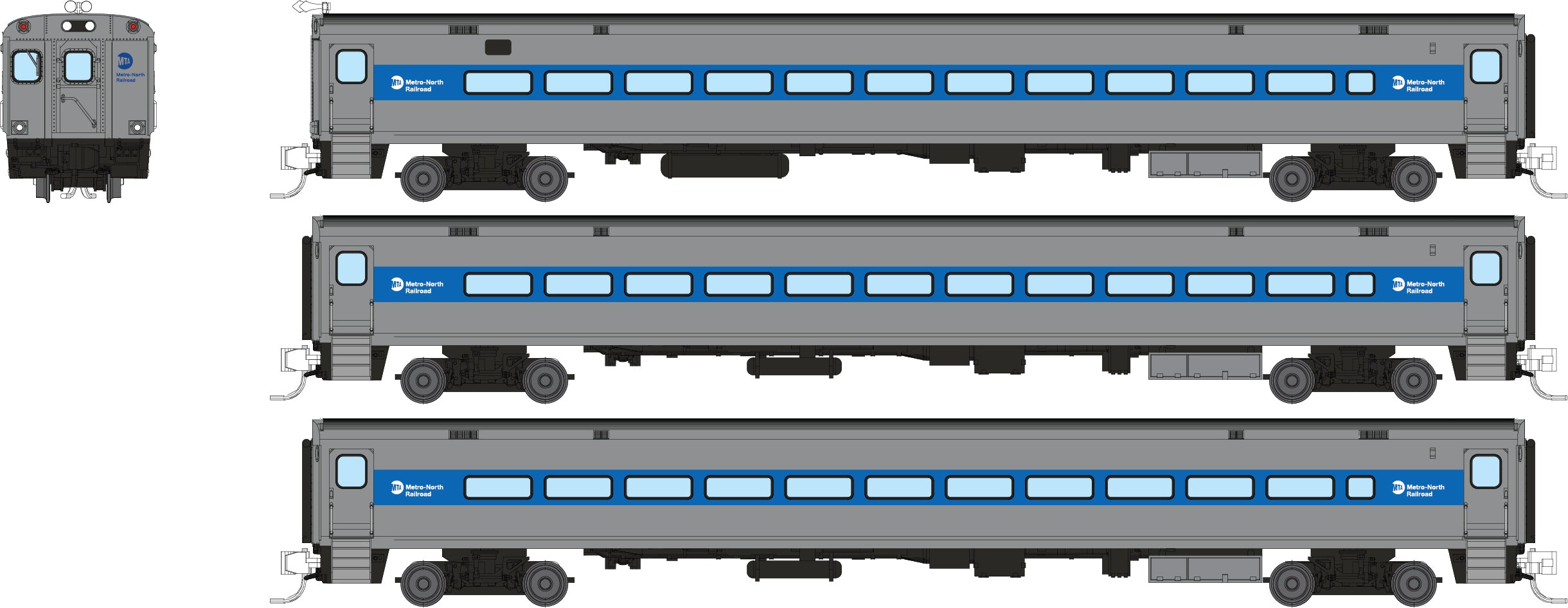 Rapido N Comet Car: NJ Transit - Narrow Black Stripe: Coach