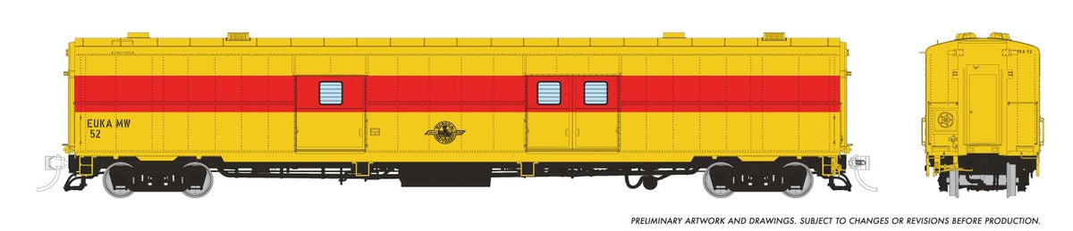 Rapido HO scale PC&F Econo baggage car, Eureka Southern