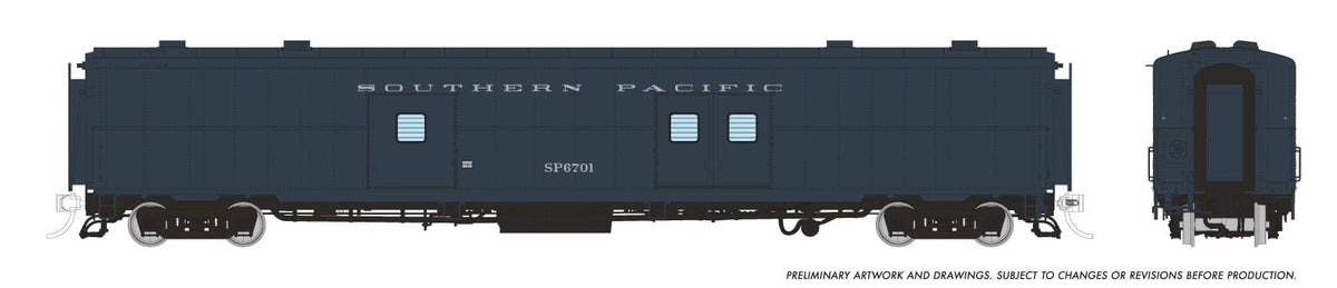 Rapido HO scale PC&F Econo baggage car, Southern Pacific baggage/express, early doors