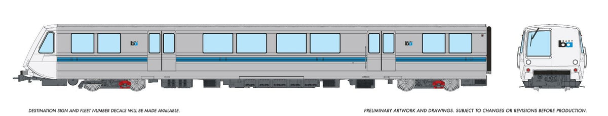 Rapido HO scale Bay Area Rapid Transit A end car