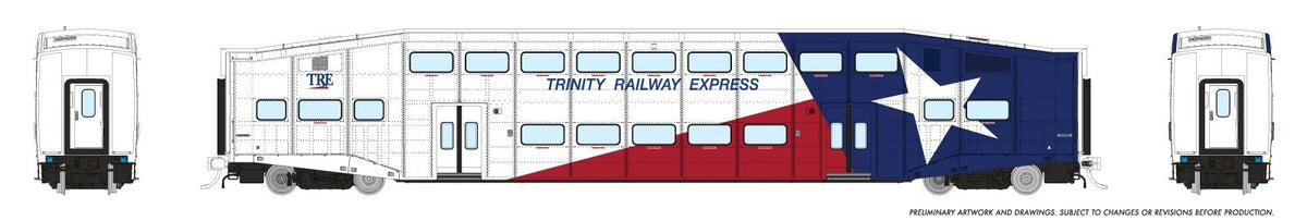 Rapido 1110025 HO scale BiLevel Commuter Car, TRE: Coach #1058
