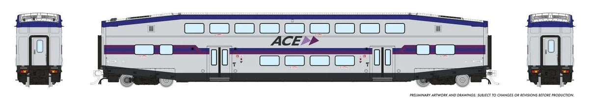 Rapido 1110039 HO scale CEM BiLevel Commuter Car, ACE - Modern: Coach #3234