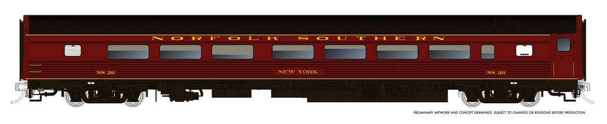 Rapido HO scale Budd Coach, Norfolk Southern Executive