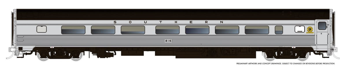 Rapido HO scale Budd Coach, Southern late scheme