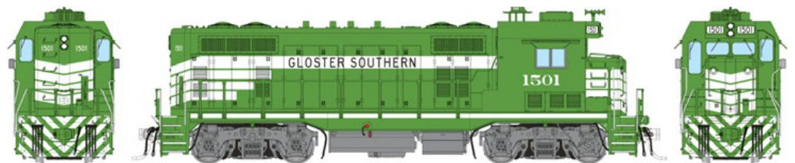 Rapido HO Scale Santa Fe CF7 Square Cab — Gloster Southern #1501 (DC/Silent)
