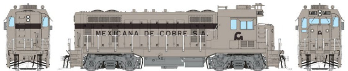 Rapido HO Scale Santa Fe CF7 Square Cab — Mexicana de Cobre SA de CV #F.11.8 (DC/DCC/Sound)