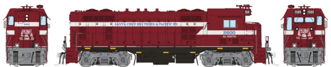 Rapido HO Scale Santa Fe CF7 Square Cab — Santa Cruz, Big Trees & Pacific #2641 (DC/Silent)