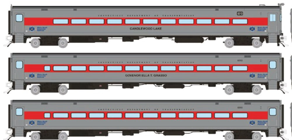 Rapido HO Scale Comet II Commuter Cars 3-Pack — CDOT 1990s Scheme Set #1 (Cab #6213, Coaches #6252, #6265)