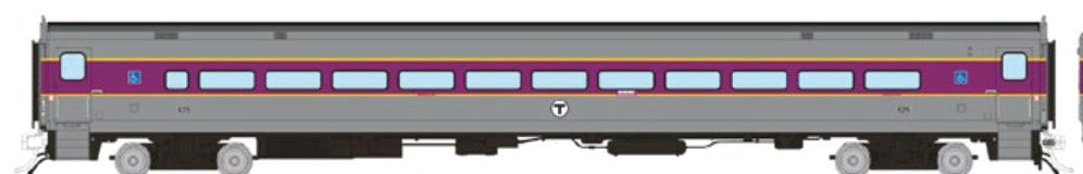 Rapido HO Scale Comet II Coach — MBTA Modern Scheme #625