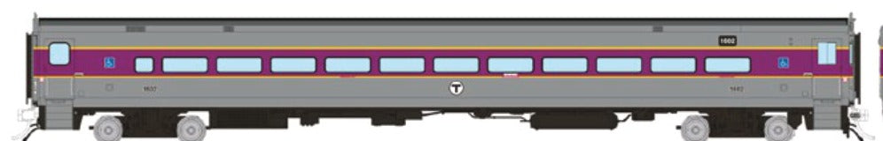 Rapido HO Scale Comet II Coach — MBTA Modern Scheme #1607