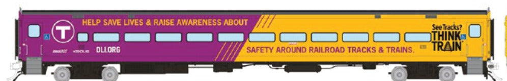 Rapido HO Scale Comet II Coach — MBTA Operation Lifesaver #649