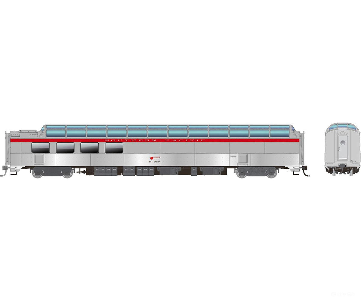 Rapido HO scale SP 3/4 dome-lounge, Southern Pacific general service, flat sides
