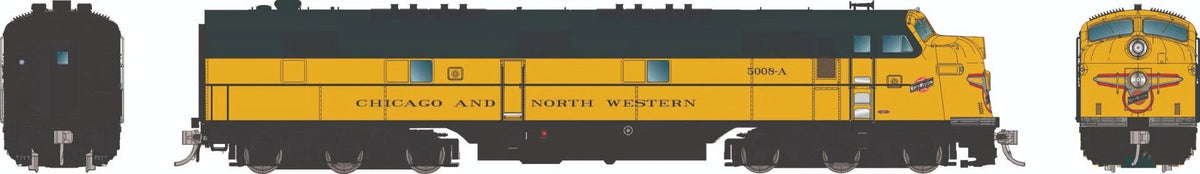 Rapido HO scale EMD E7A, Chicago & North Western yellow & green