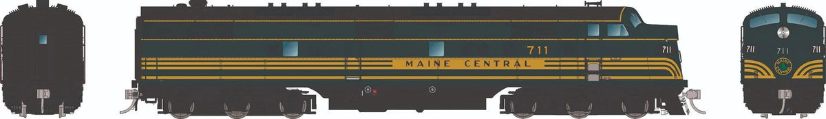 Rapido HO scale EMD E7A, Maine Central green scheme