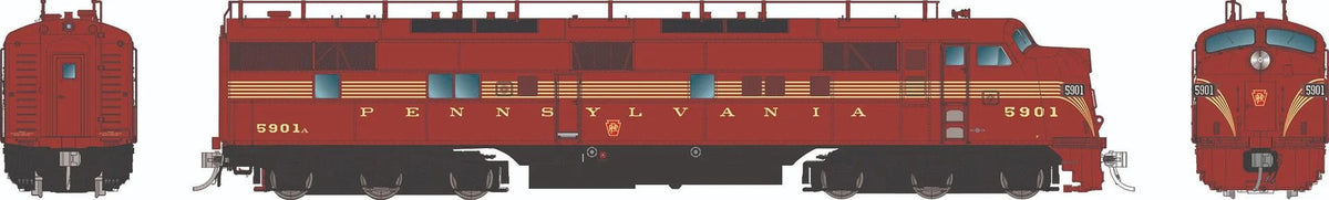 Rapido HO scale EMD E7A, Pennsylvania 5 stripe scheme