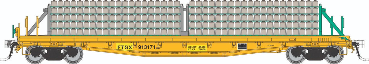 Rapido HO scale F30D 50' tie car, Fairmont Tamper FTSX MOW