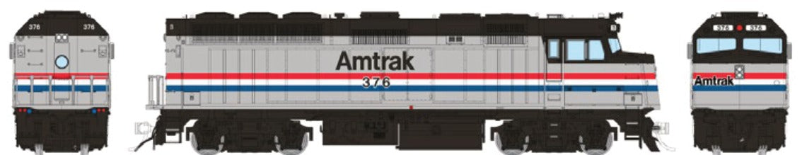 Rapido HO Scale EMD F40PH — Amtrak Phase III #376 (DC/Silent)