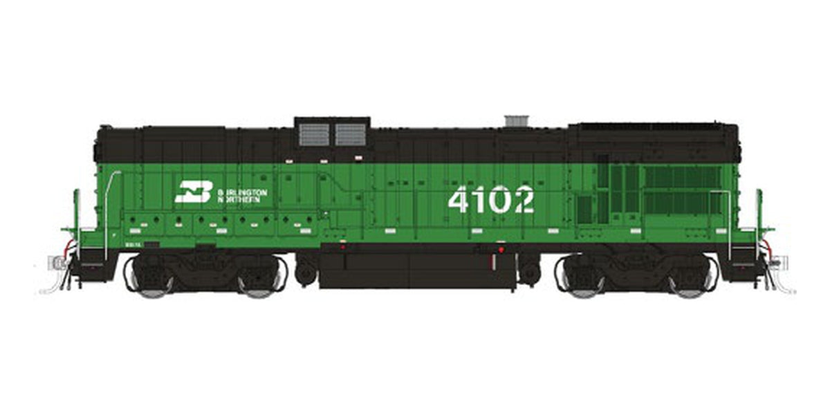 Rapido HO GE B30-7A Booster (Cabless) Burlington Northern, Hump on Hood