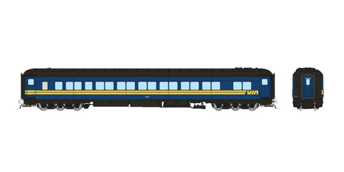 Rapido 125022 HO Scale CC&F Balloon Top Coach — VIA Rail Canada Scheme #5210