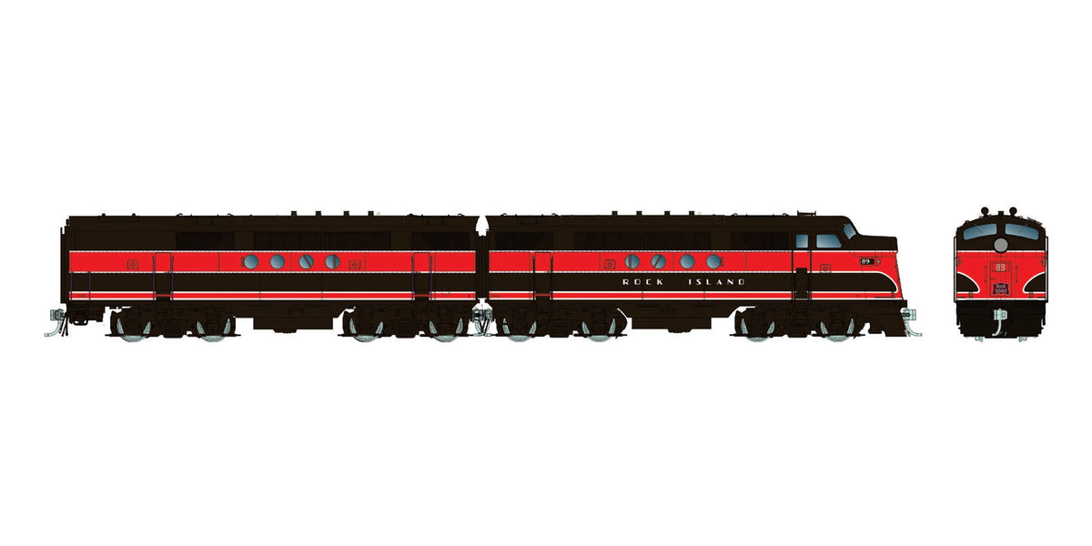 Rapido HO EMD FT A+B Set Rock Island Red & Black