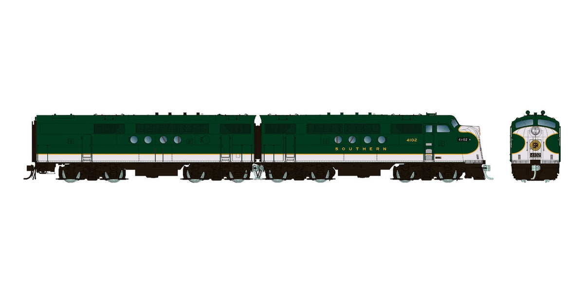 Rapido HO EMD FT A+B Set Southern Green Scheme