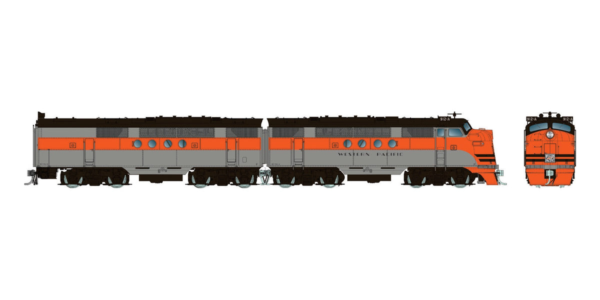 Rapido HO EMD FT A+B Set Western Pacific Zephyr Scheme