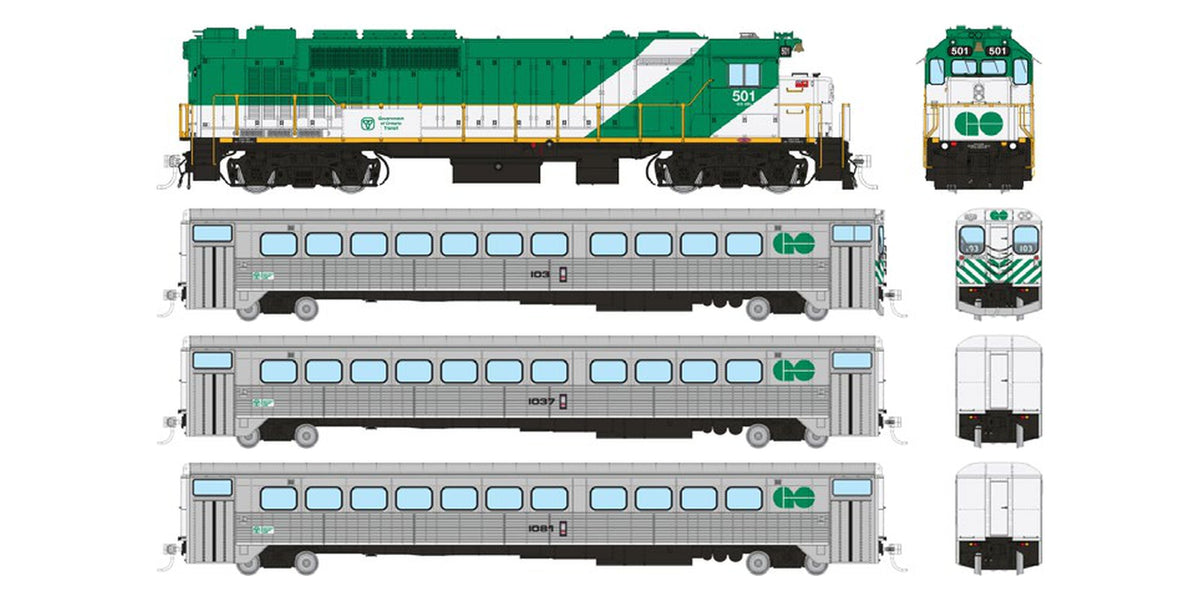 Rapido HO GO Transit 60th anniversary set Late Green Set