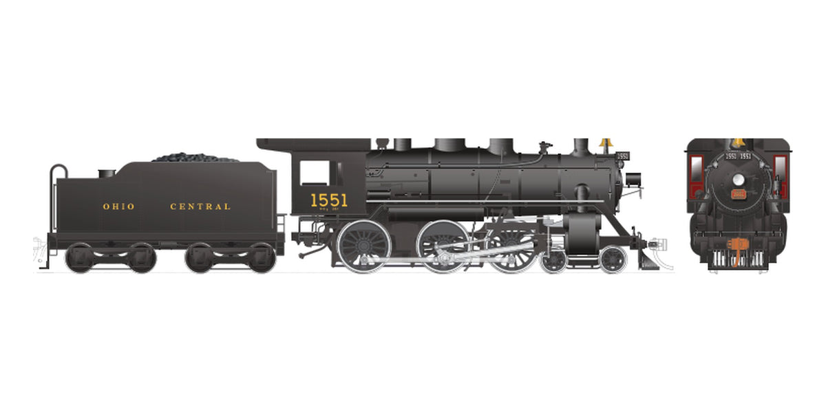 Rapido HO CNR H-6-g 4-6-0 Ohio Central #1551