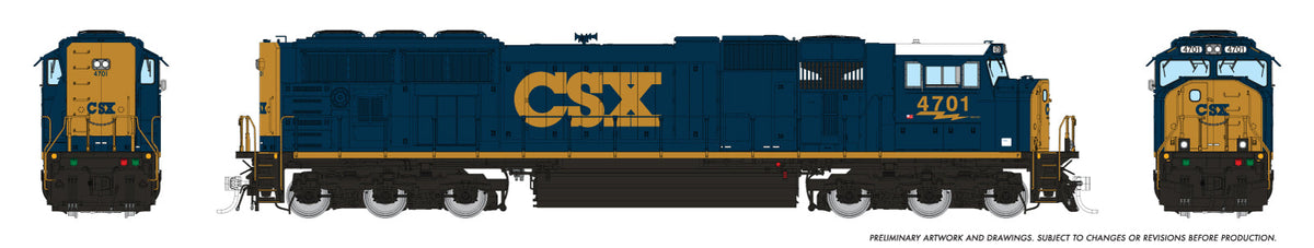 Rapido HO scale EMD SD70AC, CSX YN3
