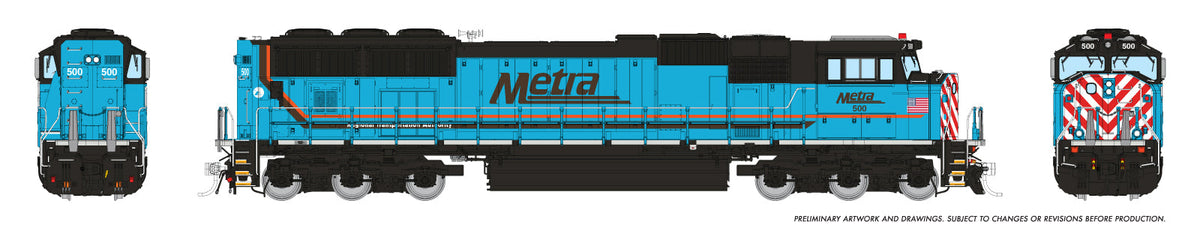 Rapido HO scale EMD SD70MACH, Metra RTA Tribute scheme