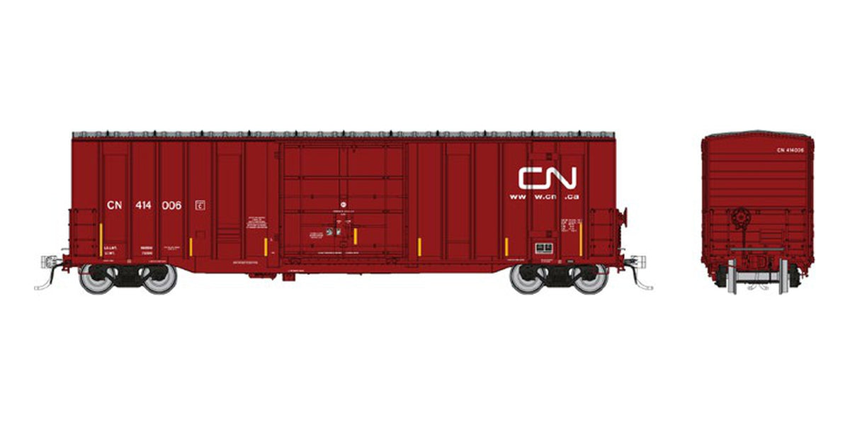 Rapido HO Trenton Works 5277 boxcar CN URL Repaint w/ Conspicuity Stripes