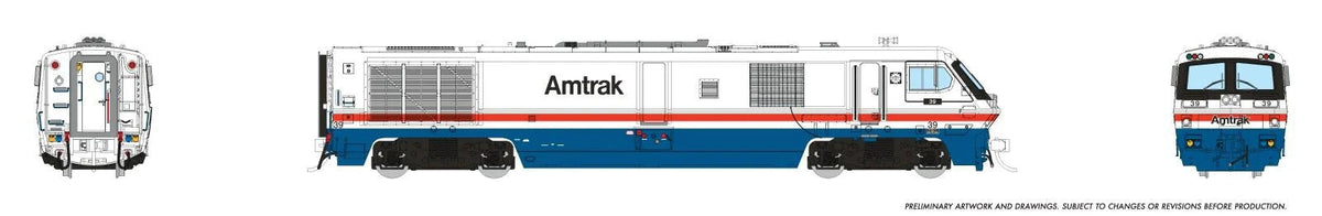 Rapido HO scale LRC locomotive, Amtrak