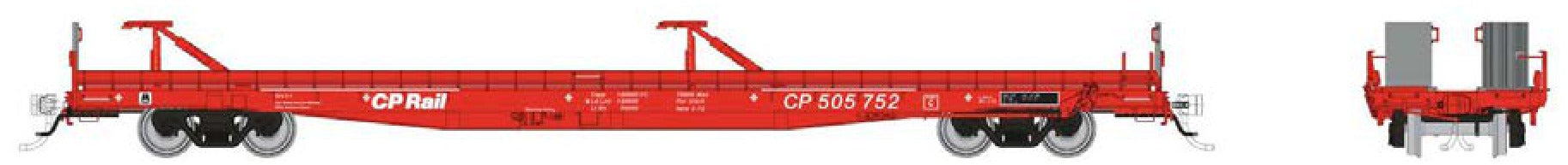 Rapido HO Marine Industries piggyback flatcar CP Rail