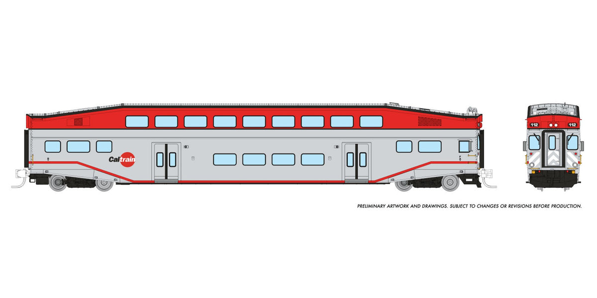 Rapido N scale BiLevel Commuter Car — CalTrain cab car