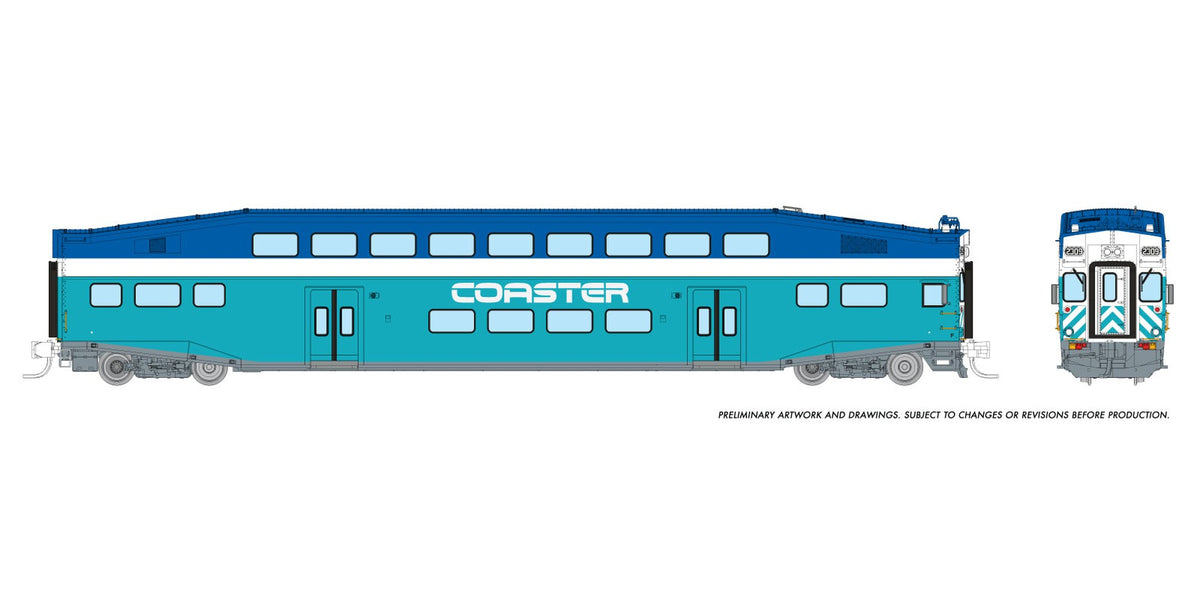 Rapido N scale BiLevel Commuter Car — Coaster cab car