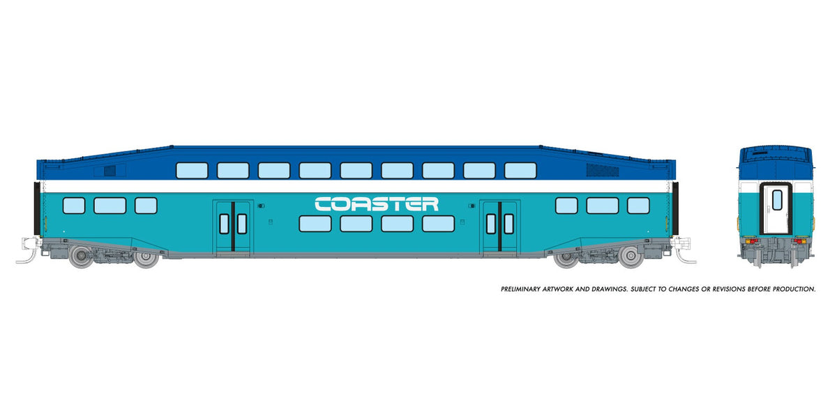 Rapido N scale BiLevel Commuter Car — Coaster coach